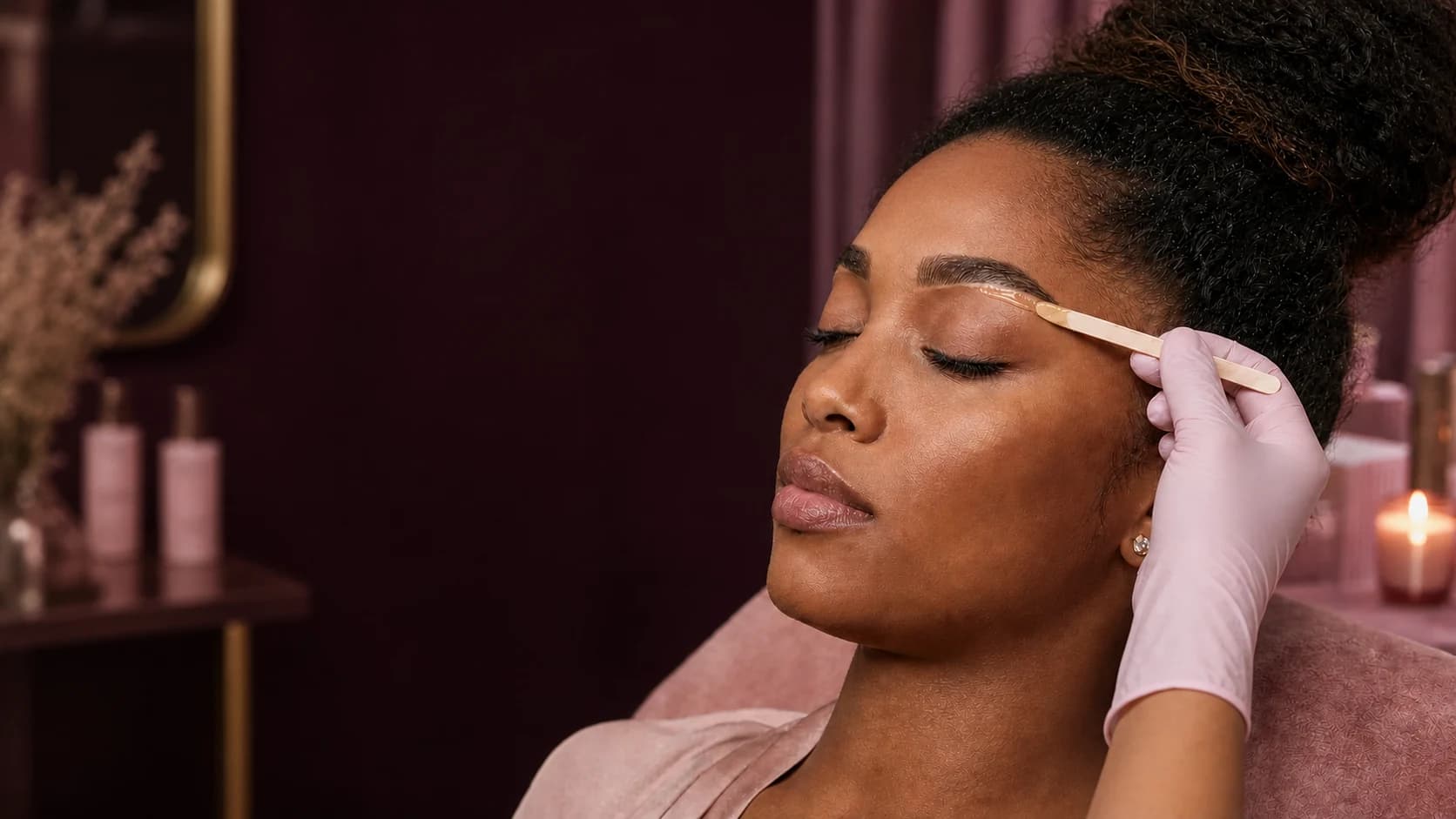 Professional eyebrow waxing at Katty Hair Studio