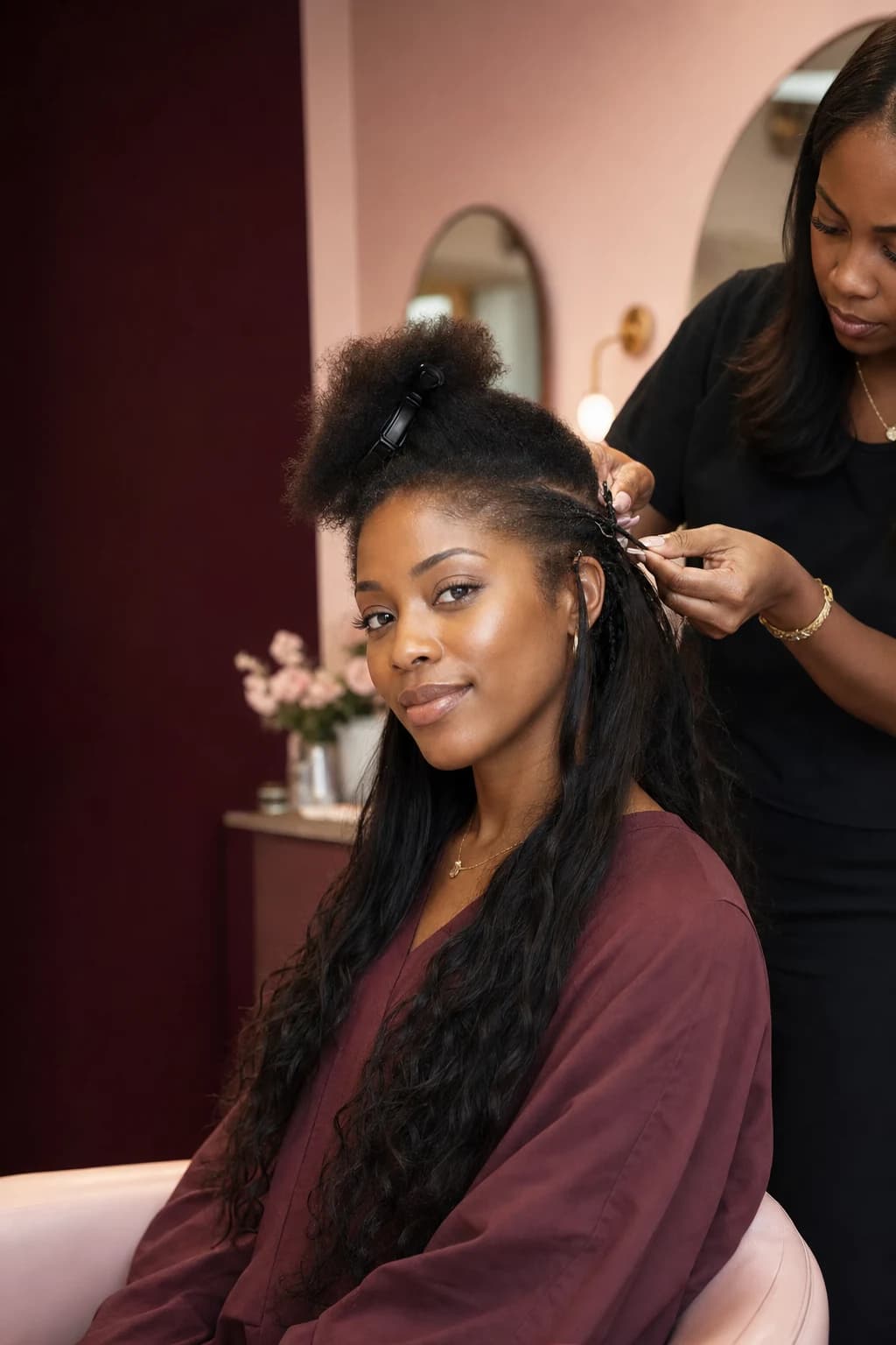 Hair extension removal styled at Katty Hair Studio
